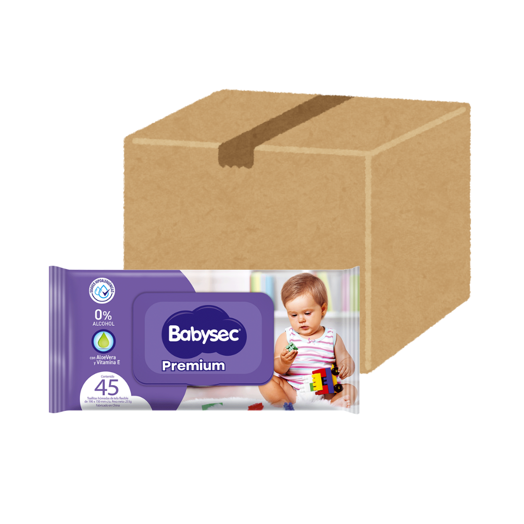 Caja de toallas babysec premium 45 uni.