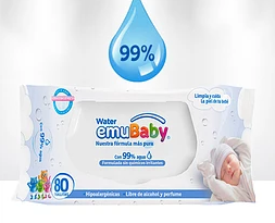 Toallas Emubaby Water 80uni.